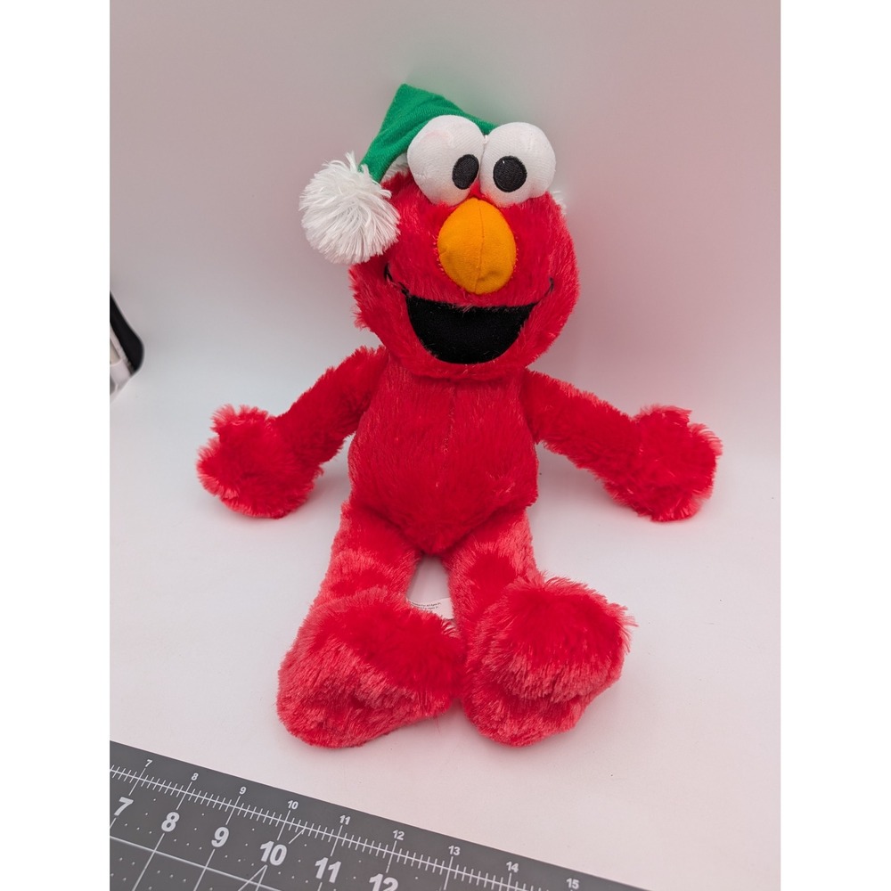 Sesame Street Elmo Plush Red Christmas Santa Hat 2019 Toy Factory